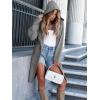 imageANRABESS Women Cardigan Open Front Oversized Casual Knit Hoodie Sweater Coatigan Lady Coat 2025 Fall Trendy OuterwearGray
