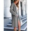 imageANRABESS Women Cardigan Open Front Oversized Casual Knit Hoodie Sweater Coatigan Lady Coat 2025 Fall Trendy OuterwearGray