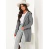 imageANRABESS Women Cardigan Open Front Oversized Casual Knit Hoodie Sweater Coatigan Lady Coat 2025 Fall Trendy OuterwearGray