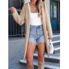 imageANRABESS Women Cardigan Open Front Oversized Casual Knit Hoodie Sweater Coatigan Lady Coat 2025 Fall Trendy OuterwearLight Khaki