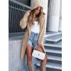 imageANRABESS Women Cardigan Open Front Oversized Casual Knit Hoodie Sweater Coatigan Lady Coat 2025 Fall Trendy OuterwearLight Khaki