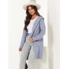 imageANRABESS Women Cardigan Open Front Oversized Casual Knit Hoodie Sweater Coatigan Lady Coat 2025 Fall Trendy OuterwearLight Purple
