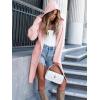 imageANRABESS Women Cardigan Open Front Oversized Casual Knit Hoodie Sweater Coatigan Lady Coat 2025 Fall Trendy OuterwearPink