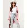 imageANRABESS Women Cardigan Open Front Oversized Casual Knit Hoodie Sweater Coatigan Lady Coat 2025 Fall Trendy OuterwearPink