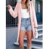 imageANRABESS Women Cardigan Open Front Oversized Casual Knit Hoodie Sweater Coatigan Lady Coat 2025 Fall Trendy OuterwearPink