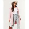 imageANRABESS Women Cardigan Open Front Oversized Casual Knit Hoodie Sweater Coatigan Lady Coat 2025 Fall Trendy OuterwearPink