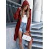 imageANRABESS Women Cardigan Open Front Oversized Casual Knit Hoodie Sweater Coatigan Lady Coat 2025 Fall Trendy OuterwearRed