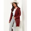 imageANRABESS Women Cardigan Open Front Oversized Casual Knit Hoodie Sweater Coatigan Lady Coat 2025 Fall Trendy OuterwearRed