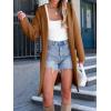 imageANRABESS Women Cardigan Open Front Oversized Casual Knit Hoodie Sweater Coatigan Lady Coat 2025 Fall Trendy OuterwearRed Brown