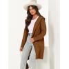 imageANRABESS Women Cardigan Open Front Oversized Casual Knit Hoodie Sweater Coatigan Lady Coat 2025 Fall Trendy OuterwearRed Brown