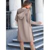 imageANRABESS Women Cardigan Open Front Oversized Casual Knit Hoodie Sweater Coatigan Lady Coat 2025 Fall Trendy OuterwearRed Khaki