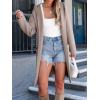 imageANRABESS Women Cardigan Open Front Oversized Casual Knit Hoodie Sweater Coatigan Lady Coat 2025 Fall Trendy OuterwearRed Khaki