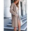 imageANRABESS Women Cardigan Open Front Oversized Casual Knit Hoodie Sweater Coatigan Lady Coat 2025 Fall Trendy OuterwearRed Khaki