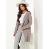 imageANRABESS Women Cardigan Open Front Oversized Casual Knit Hoodie Sweater Coatigan Lady Coat 2025 Fall Trendy OuterwearRed Khaki