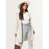 imageANRABESS Women Cardigan Open Front Oversized Casual Knit Hoodie Sweater Coatigan Lady Coat 2025 Fall Trendy OuterwearWhite