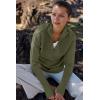 imageANRABESS Womens 2025 Fall Long Sleeve Half Zip Casual Oversized Ribbed Knit Pullover Sweater Top Thumb Hole Trendy OutfitsArmy Green