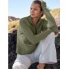 imageANRABESS Womens 2025 Fall Long Sleeve Half Zip Casual Oversized Ribbed Knit Pullover Sweater Top Thumb Hole Trendy OutfitsArmy Green