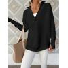 imageANRABESS Womens 2025 Fall Long Sleeve Half Zip Casual Oversized Ribbed Knit Pullover Sweater Top Thumb Hole Trendy OutfitsBlack