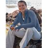 imageANRABESS Womens 2025 Fall Long Sleeve Half Zip Casual Oversized Ribbed Knit Pullover Sweater Top Thumb Hole Trendy OutfitsBlue