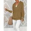 imageANRABESS Womens 2025 Fall Long Sleeve Half Zip Casual Oversized Ribbed Knit Pullover Sweater Top Thumb Hole Trendy OutfitsBrown