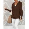 imageANRABESS Womens 2025 Fall Long Sleeve Half Zip Casual Oversized Ribbed Knit Pullover Sweater Top Thumb Hole Trendy OutfitsCoffee