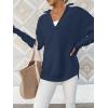 imageANRABESS Womens 2025 Fall Long Sleeve Half Zip Casual Oversized Ribbed Knit Pullover Sweater Top Thumb Hole Trendy OutfitsDark Blue