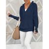 imageANRABESS Womens 2025 Fall Long Sleeve Half Zip Casual Oversized Ribbed Knit Pullover Sweater Top Thumb Hole Trendy OutfitsDark Blue