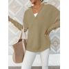 imageANRABESS Womens 2025 Fall Long Sleeve Half Zip Casual Oversized Ribbed Knit Pullover Sweater Top Thumb Hole Trendy OutfitsKhaki