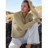 imageANRABESS Womens 2025 Fall Long Sleeve Half Zip Casual Oversized Ribbed Knit Pullover Sweater Top Thumb Hole Trendy OutfitsKhaki