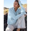 imageANRABESS Womens 2025 Fall Long Sleeve Half Zip Casual Oversized Ribbed Knit Pullover Sweater Top Thumb Hole Trendy OutfitsLight Blue