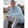 imageANRABESS Womens 2025 Fall Long Sleeve Half Zip Casual Oversized Ribbed Knit Pullover Sweater Top Thumb Hole Trendy OutfitsLight Blue