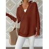 imageANRABESS Womens 2025 Fall Long Sleeve Half Zip Casual Oversized Ribbed Knit Pullover Sweater Top Thumb Hole Trendy OutfitsRust