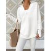 imageANRABESS Womens 2025 Fall Long Sleeve Half Zip Casual Oversized Ribbed Knit Pullover Sweater Top Thumb Hole Trendy OutfitsWhite