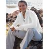 imageANRABESS Womens 2025 Fall Long Sleeve Half Zip Casual Oversized Ribbed Knit Pullover Sweater Top Thumb Hole Trendy OutfitsWhite