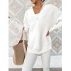 imageANRABESS Womens 2025 Fall Long Sleeve Half Zip Casual Oversized Ribbed Knit Pullover Sweater Top Thumb Hole Trendy OutfitsWhite