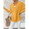 imageANRABESS Womens 2025 Fall Long Sleeve Half Zip Casual Oversized Ribbed Knit Pullover Sweater Top Thumb Hole Trendy OutfitsYellow