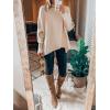 imageANRABESS Womens Oversized Turtleneck Batwing Long Sleeve Casual Cozy Baggy Knit Pullover Tunic Sweater 2024 Fall OutfitsApricot