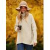 imageANRABESS Womens Oversized Turtleneck Batwing Long Sleeve Casual Cozy Baggy Knit Pullover Tunic Sweater 2024 Fall OutfitsApricot