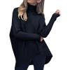 imageANRABESS Womens Oversized Turtleneck Batwing Long Sleeve Casual Cozy Baggy Knit Pullover Tunic Sweater 2024 Fall OutfitsBlack