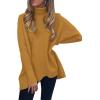 imageANRABESS Womens Oversized Turtleneck Batwing Long Sleeve Casual Cozy Baggy Knit Pullover Tunic Sweater 2024 Fall OutfitsCamel