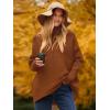 imageANRABESS Womens Oversized Turtleneck Batwing Long Sleeve Casual Cozy Baggy Knit Pullover Tunic Sweater 2024 Fall OutfitsCaramel