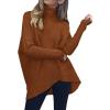 imageANRABESS Womens Oversized Turtleneck Batwing Long Sleeve Casual Cozy Baggy Knit Pullover Tunic Sweater 2024 Fall OutfitsCaramel