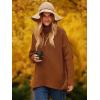 imageANRABESS Womens Oversized Turtleneck Batwing Long Sleeve Casual Cozy Baggy Knit Pullover Tunic Sweater 2024 Fall OutfitsCaramel