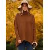 imageANRABESS Womens Oversized Turtleneck Batwing Long Sleeve Casual Cozy Baggy Knit Pullover Tunic Sweater 2024 Fall OutfitsCaramel