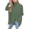 imageANRABESS Womens Oversized Turtleneck Batwing Long Sleeve Casual Cozy Baggy Knit Pullover Tunic Sweater 2024 Fall OutfitsCeladon