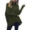 imageANRABESS Womens Oversized Turtleneck Batwing Long Sleeve Casual Cozy Baggy Knit Pullover Tunic Sweater 2024 Fall OutfitsDark Green