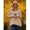 imageANRABESS Womens Oversized Turtleneck Batwing Long Sleeve Casual Cozy Baggy Knit Pullover Tunic Sweater 2024 Fall OutfitsDeep Apricot