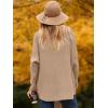 imageANRABESS Womens Oversized Turtleneck Batwing Long Sleeve Casual Cozy Baggy Knit Pullover Tunic Sweater 2024 Fall OutfitsDeep Apricot
