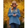 imageANRABESS Womens Oversized Turtleneck Batwing Long Sleeve Casual Cozy Baggy Knit Pullover Tunic Sweater 2024 Fall OutfitsDenim Blue