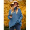 imageANRABESS Womens Oversized Turtleneck Batwing Long Sleeve Casual Cozy Baggy Knit Pullover Tunic Sweater 2024 Fall OutfitsDenim Blue